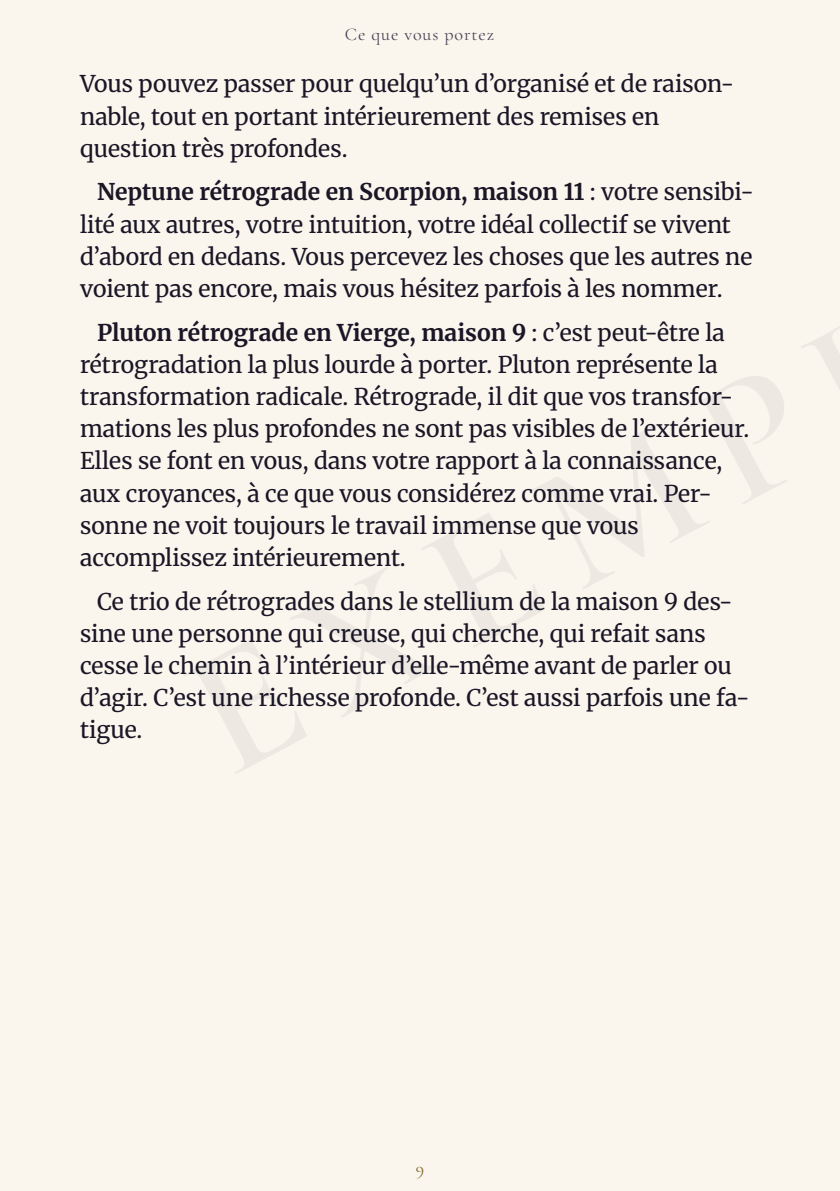 Aperçu : Ce que vous portez